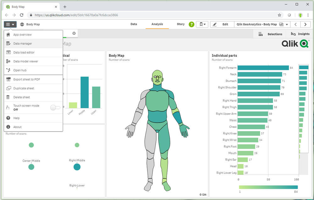 Picture of Qlik Sense Apps tools.
