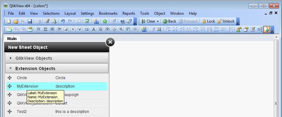 Screen shot of QlikView Desktop software.