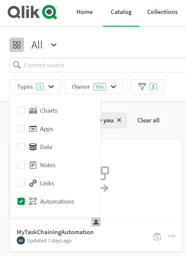 Screen shot of Qlik Automation software.