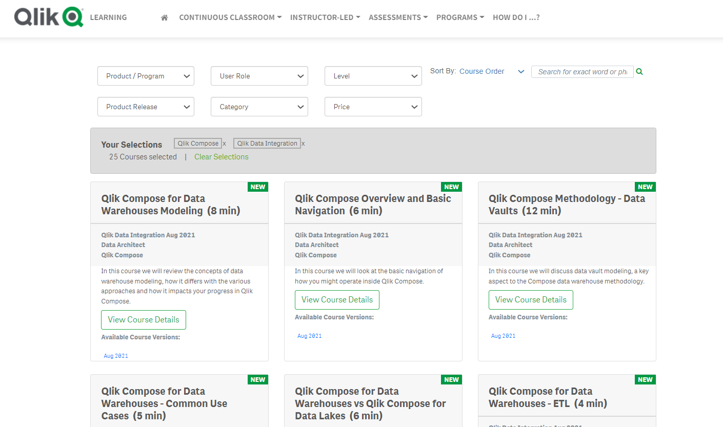 Picture of Qlik Compose tools.