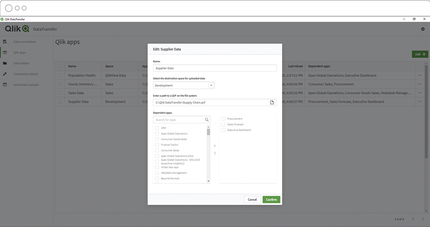 Qlik DataTransfer in action