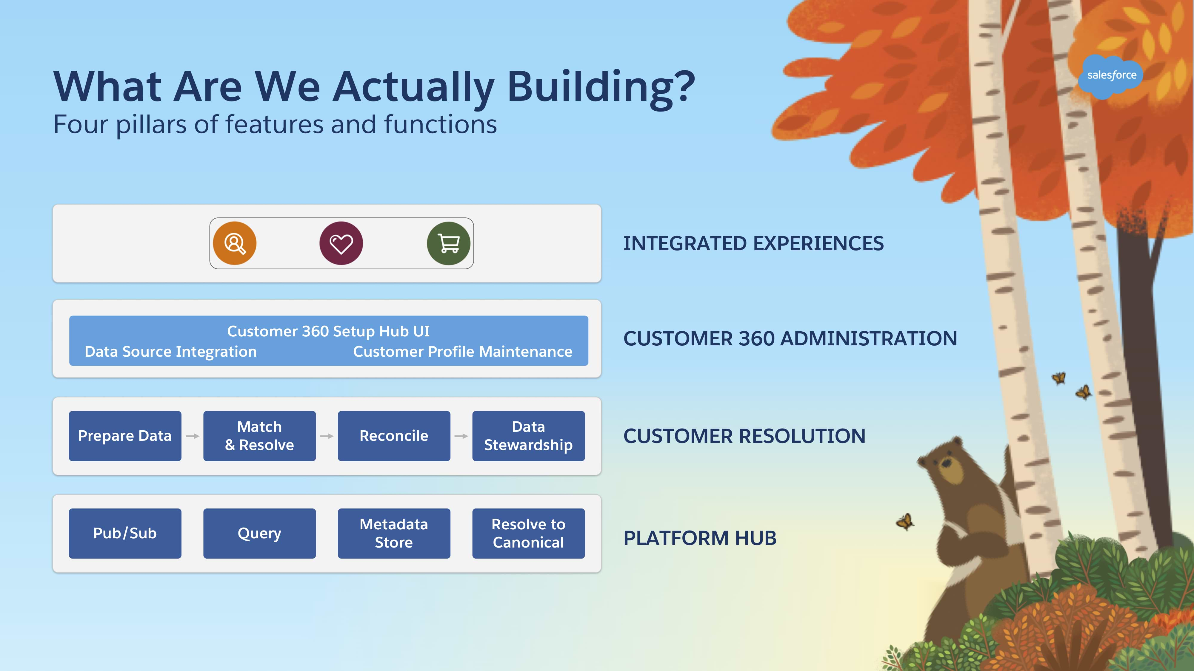 Screen shot of Salesforce Customer 360 software.