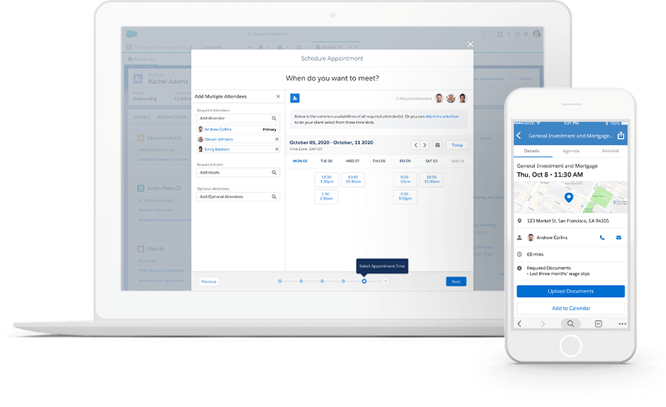 Screen shot of Salesforce Scheduler software.