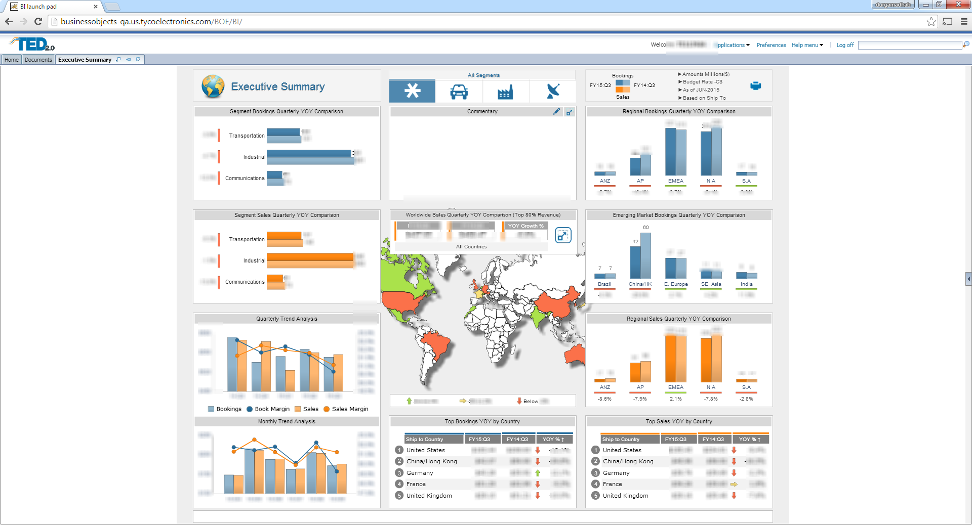 Picture of SAP BusinessObjects tools.