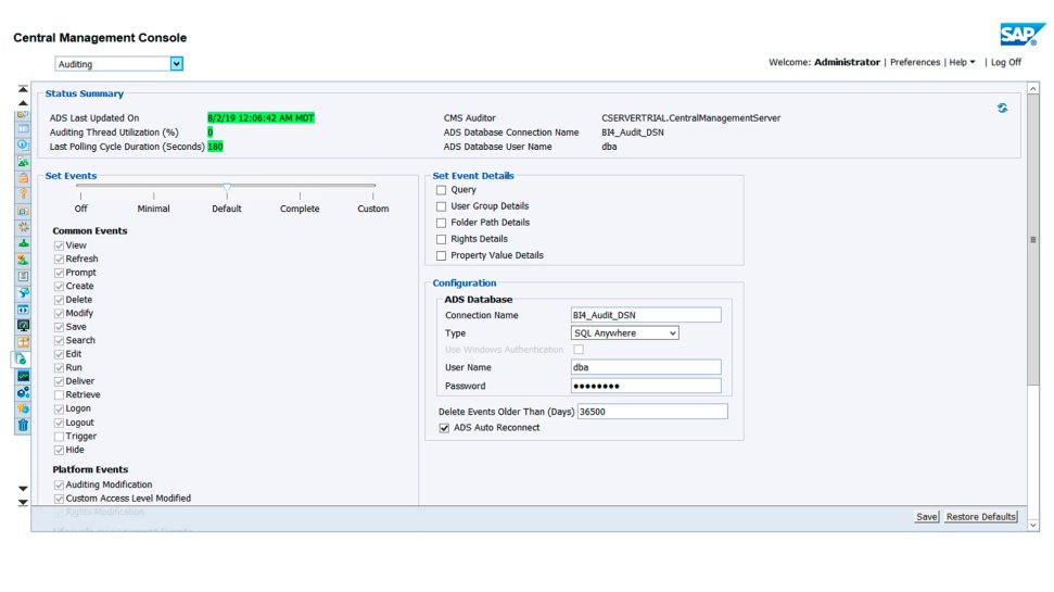 SAP Crystal Server in action