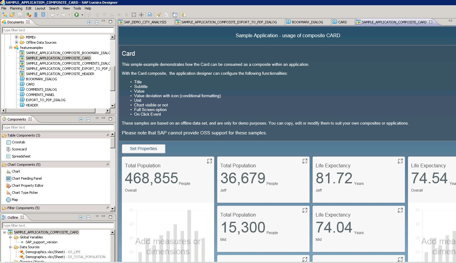 Picture of SAP Lumira Designer tools.