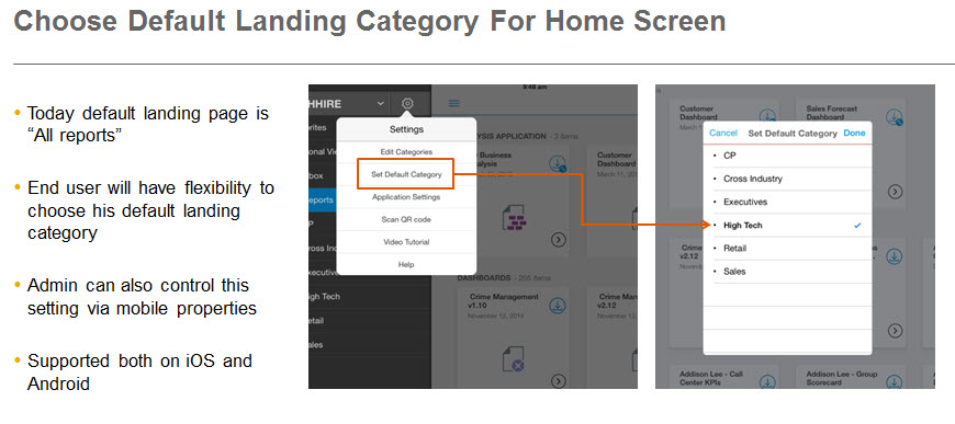 Screen shot of SAP Mobile BI software.