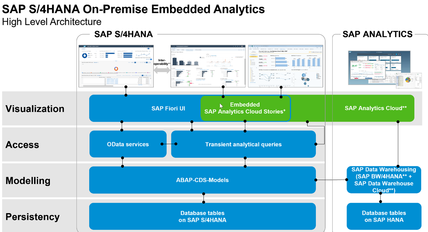Screen shot of S/4HANA Embedded Analytics software.