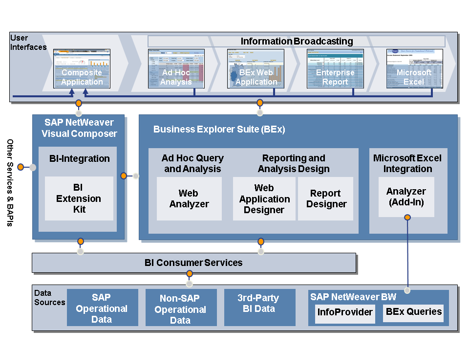 Picture of SAP BEx tools.
