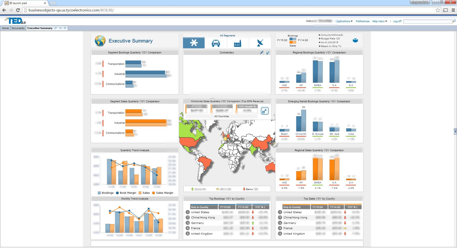 Picture of SAP BusinessObjects Dashboards tools.