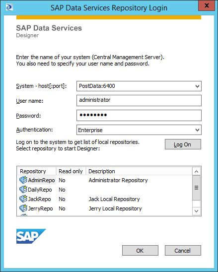 Picture of SAP BusinessObjects Data Services tools.