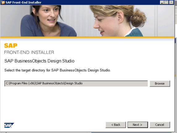 Screen shot of SAP Businessobjects Design Studio software.