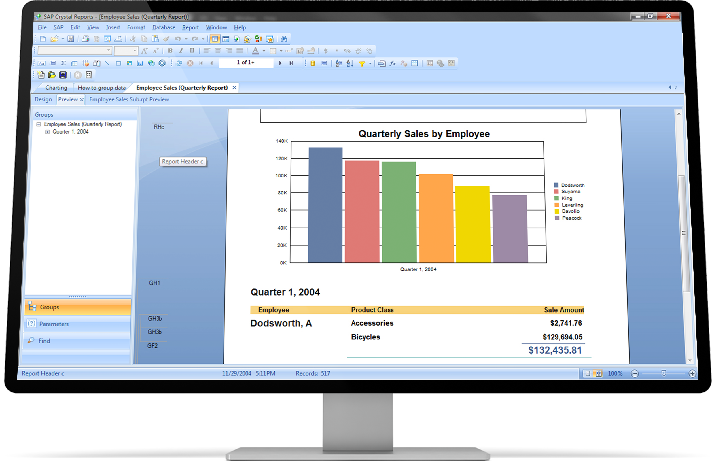 SAP Crystal Reports in action