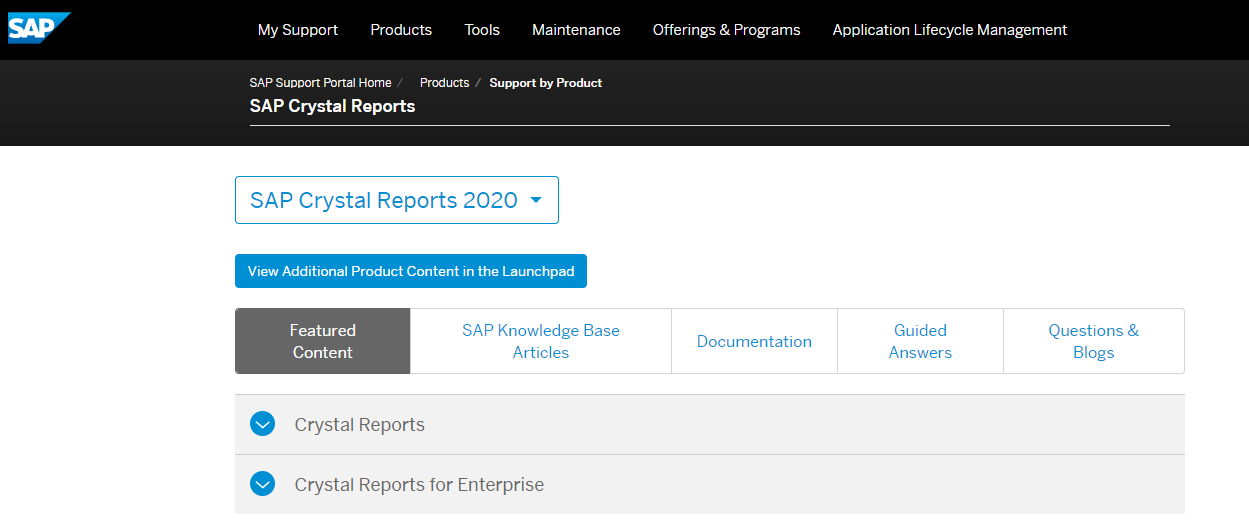 SAP Crystal Server in action