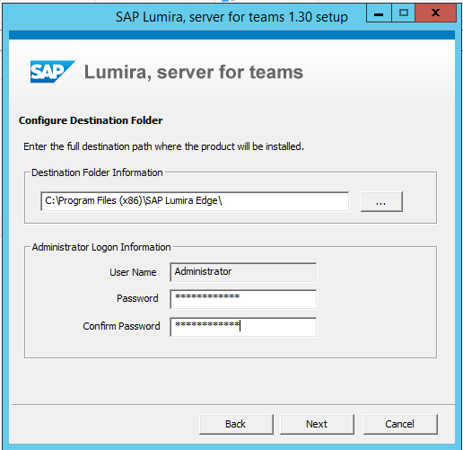 Picture of SAP Lumira Server tools.
