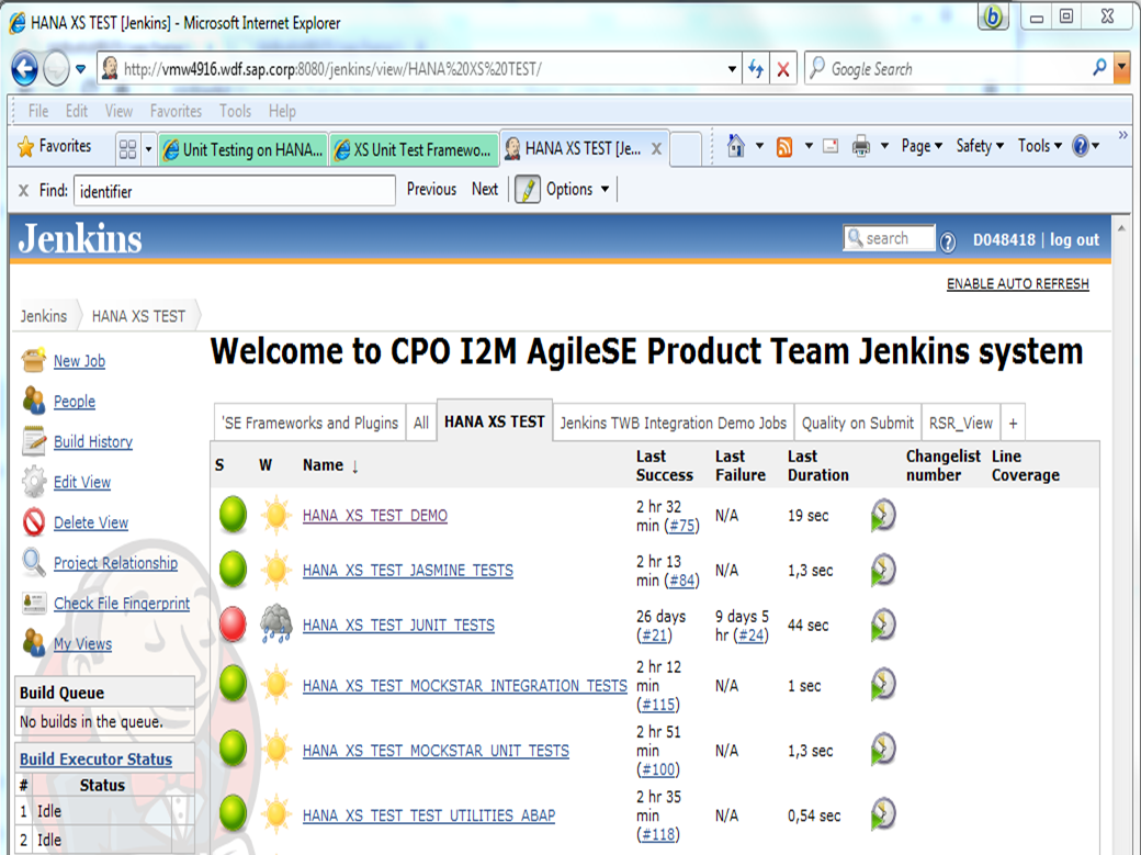 Picture of SAP HANA tools.
