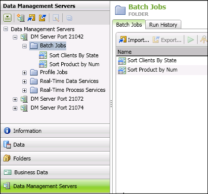 Dataflux Data Management Server in action
