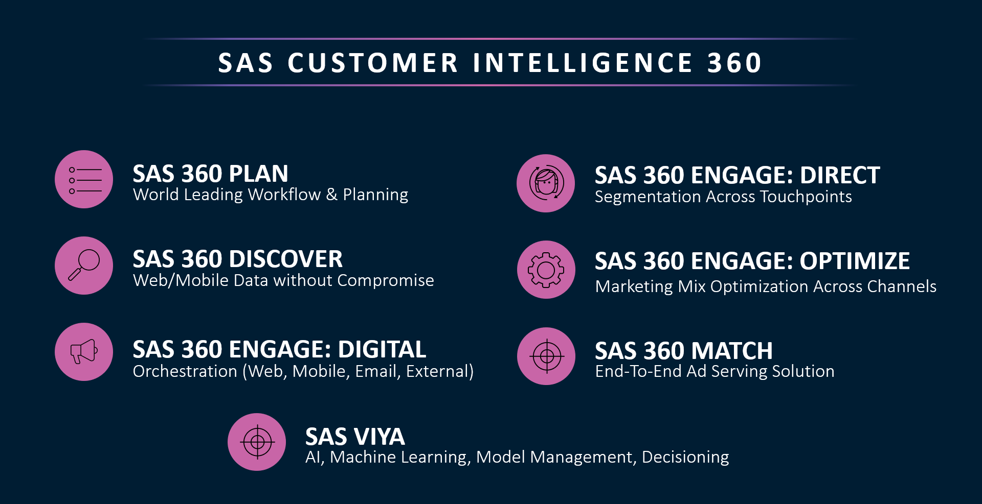 Picture of SAS Artificial Intelligence tools.