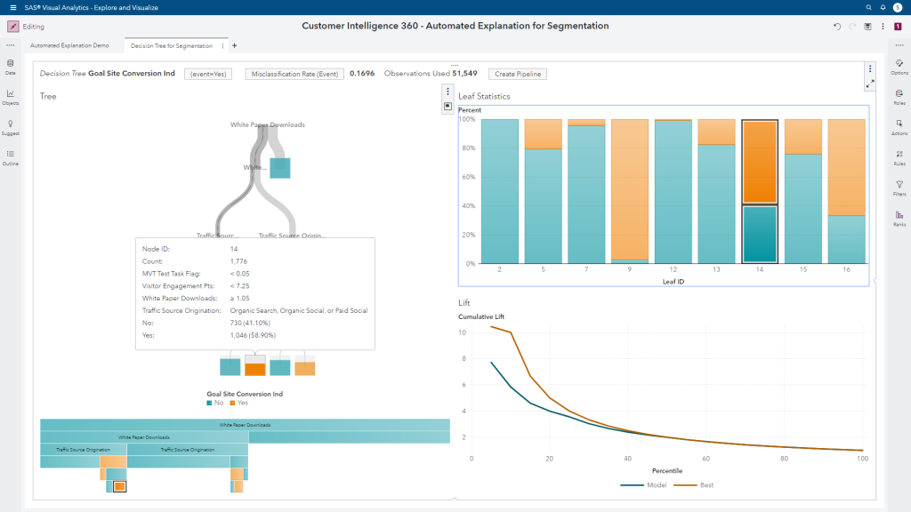 SAS Customer Intelligence 360 in action