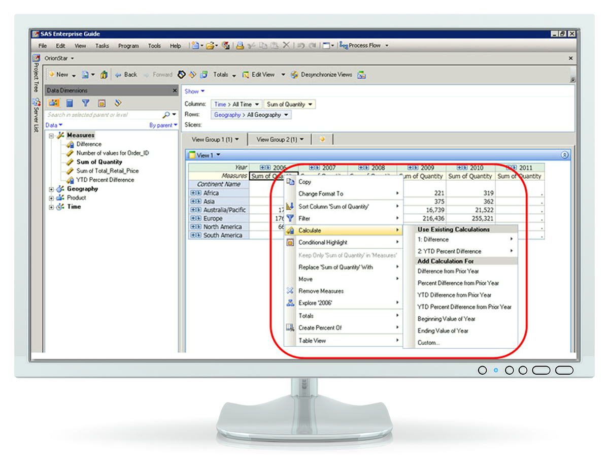 SAS Data Explorer in action