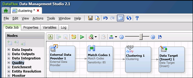 Screen shot of SAS Data Integration Studio software.
