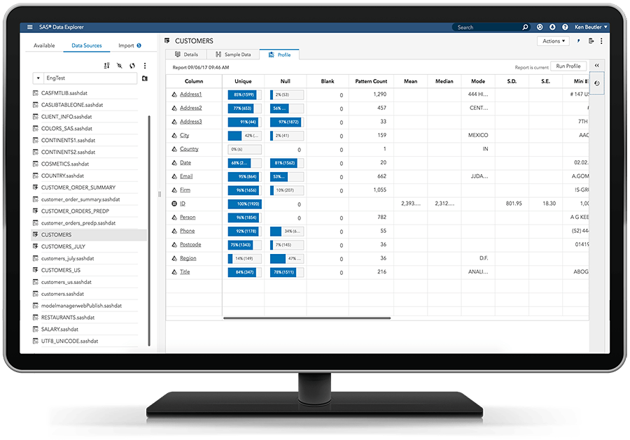 Picture of SAS Data Preparation tools.