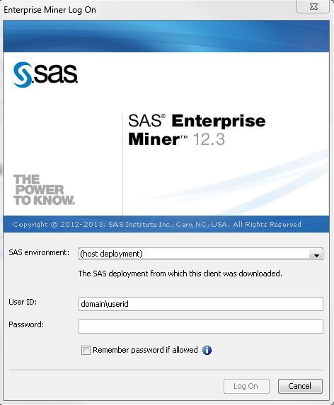 Picture of SAS Enterprise BI Server tools.