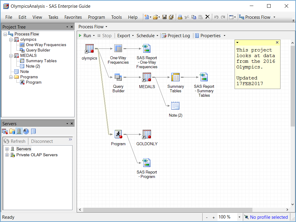 SAS Enterprise Guide in action