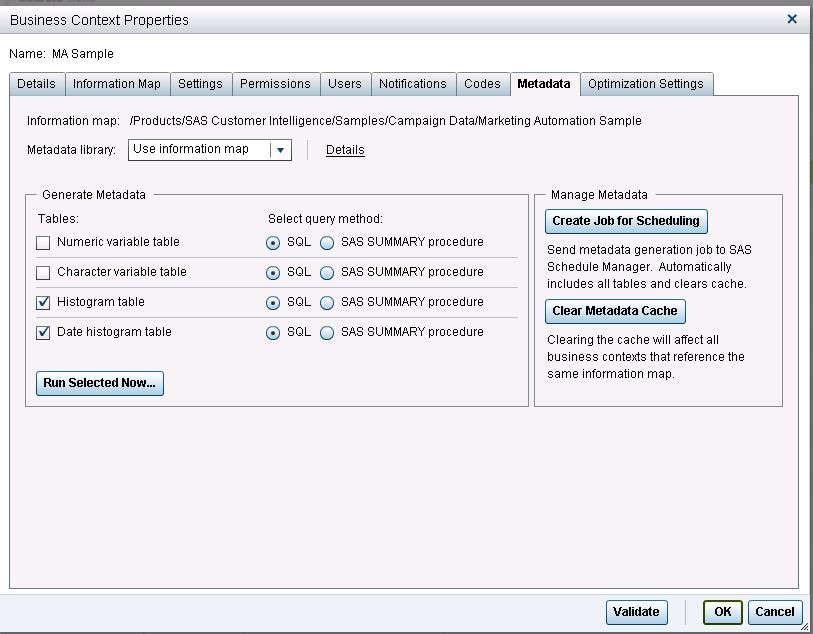 Picture of SAS Marketing Automation tools.