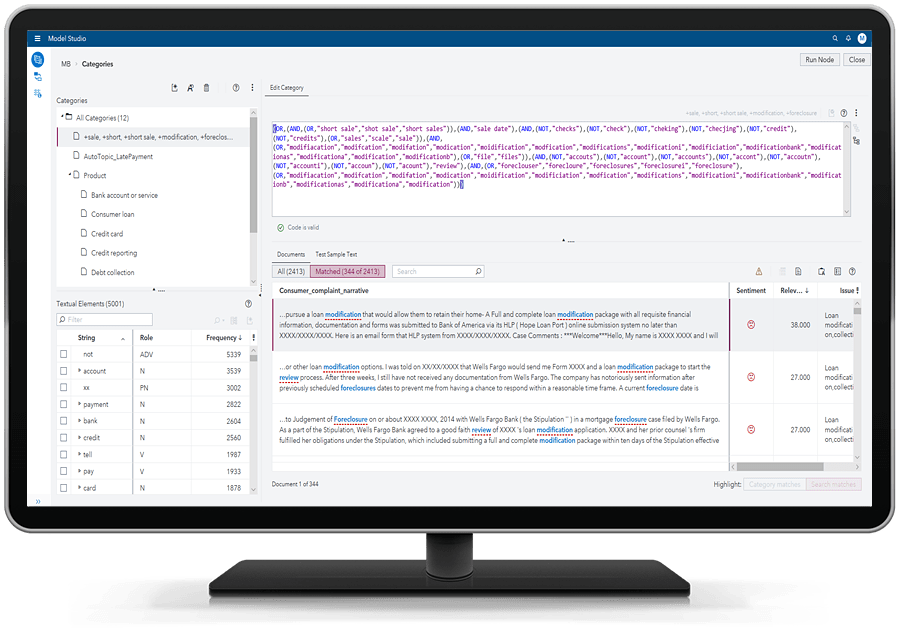 SAS Text Analytics in action