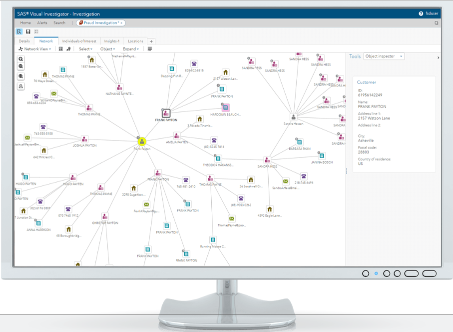 SAS Visual Investigator in action