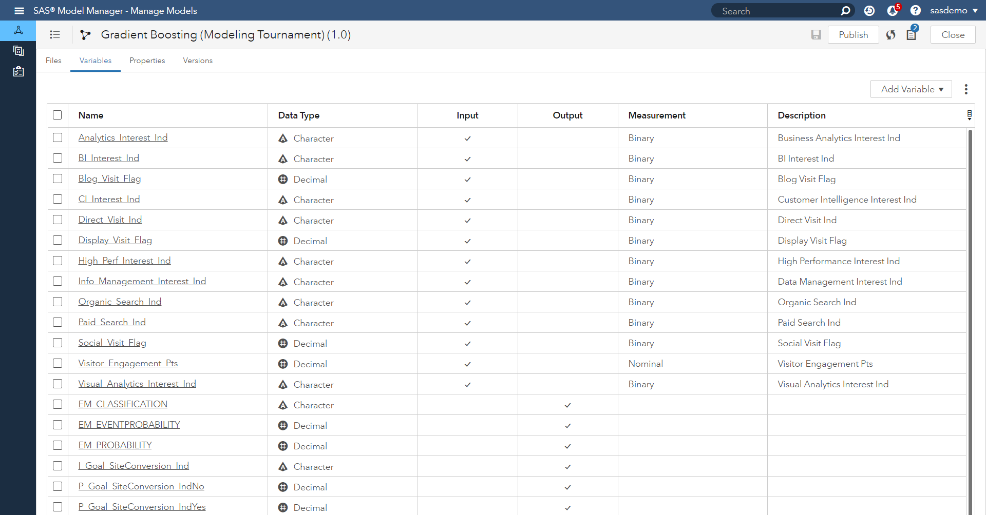 Picture of SAS Business Rules Manager tools.