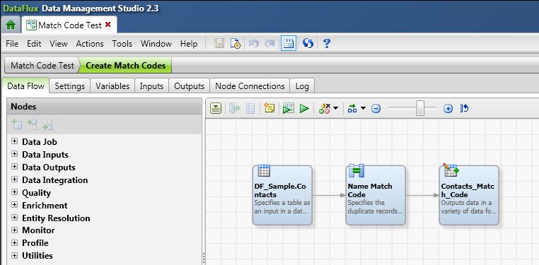 Picture of SAS Data Management Studio tools.