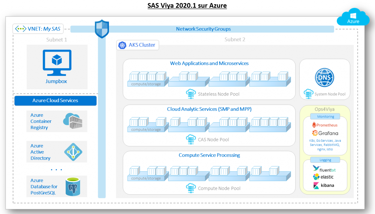 Screen shot of SAS Viya software.