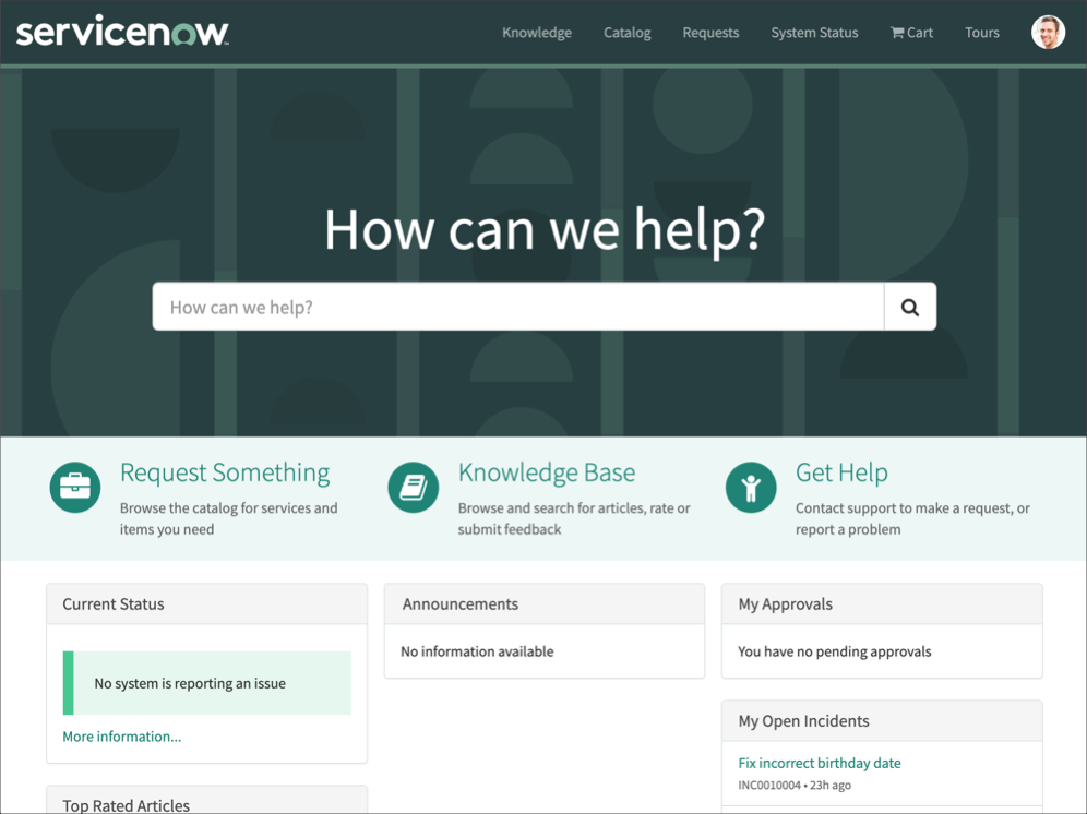 Picture of ServiceNow Store tools.