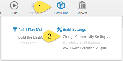 Screen shot of Elasticube Manager software.