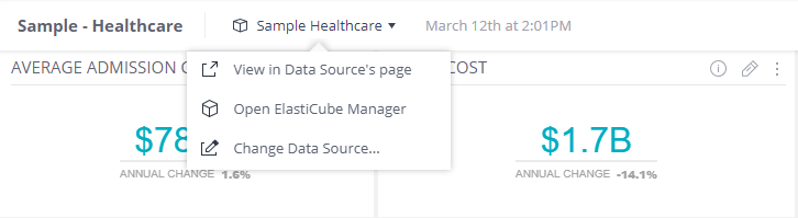 Elasticube Manager in action