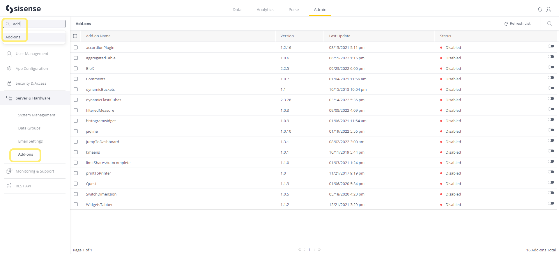 Picture of Sisense REST API tools.