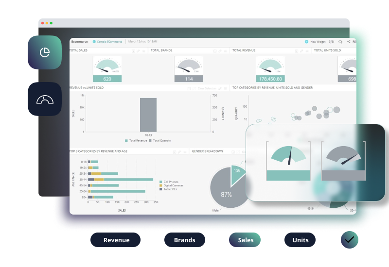 Screen shot of Sisense Retail Analytics software.