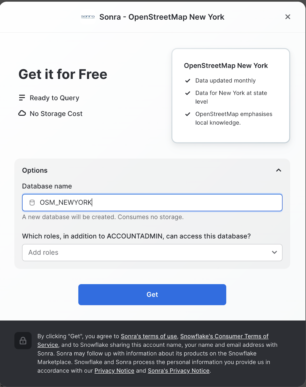 Picture of Snowflake Marketplace tools.