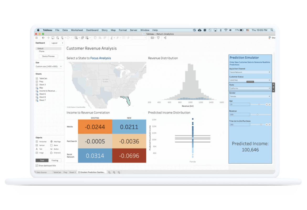 Picture of Tableau Desktop tools.