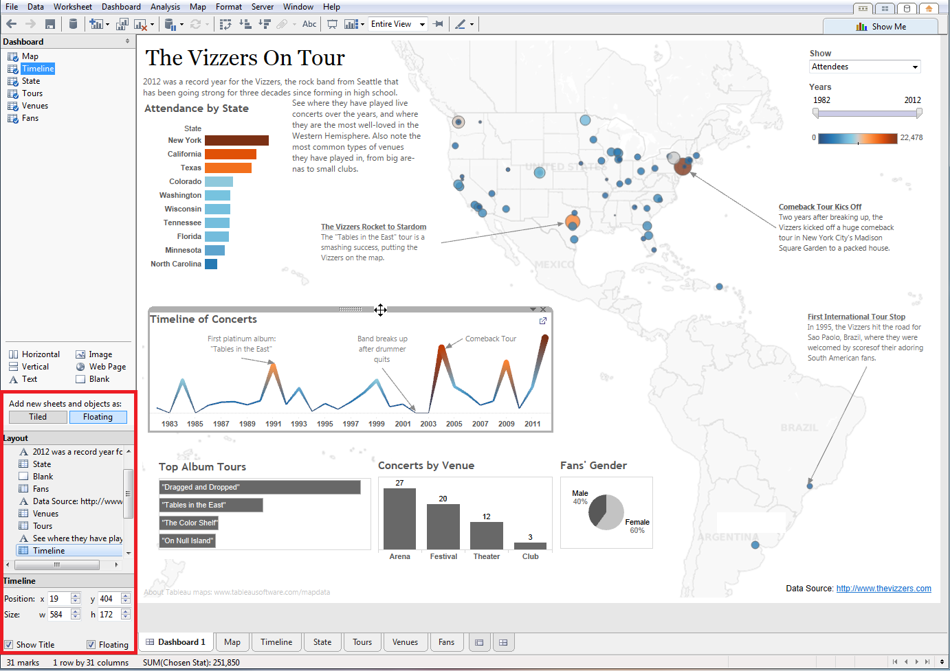 Picture of Tableau Public tools.