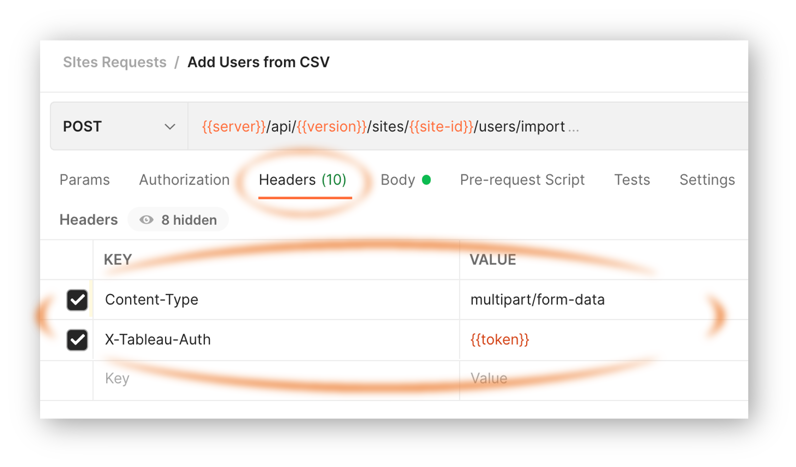 Screen shot of Tableau Server REST API software.
