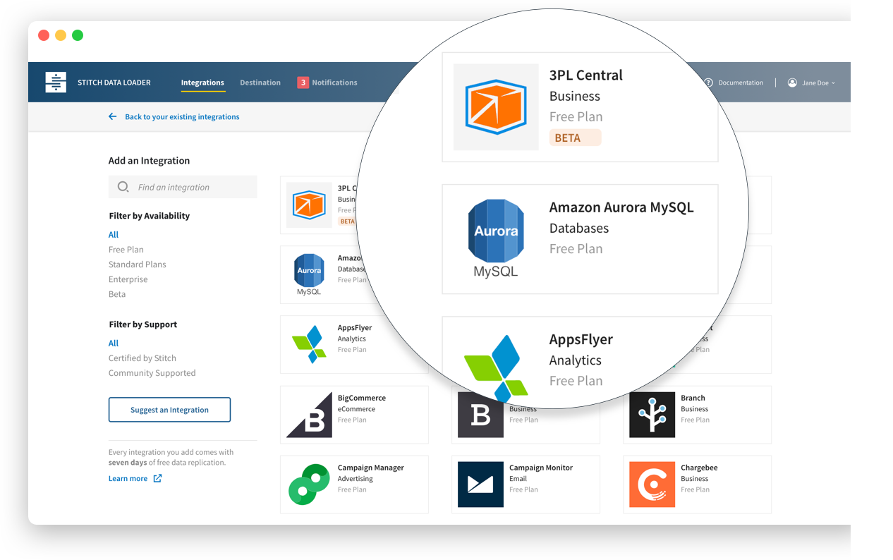 Screen shot of Talend Data Integration software.