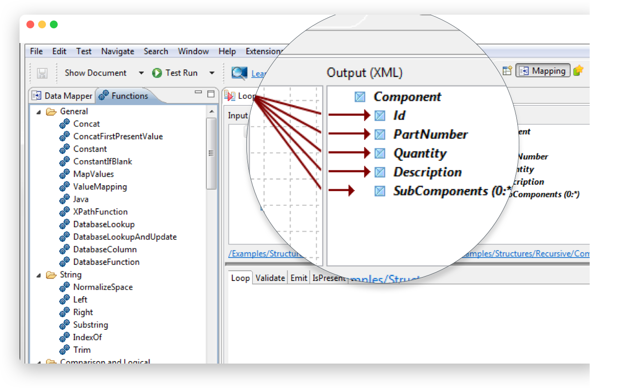 Picture of Talend Data Integration tools.