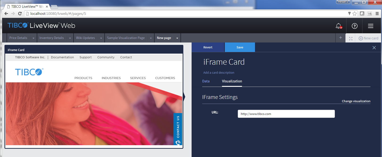 Picture of TIBCO Liveview tools.