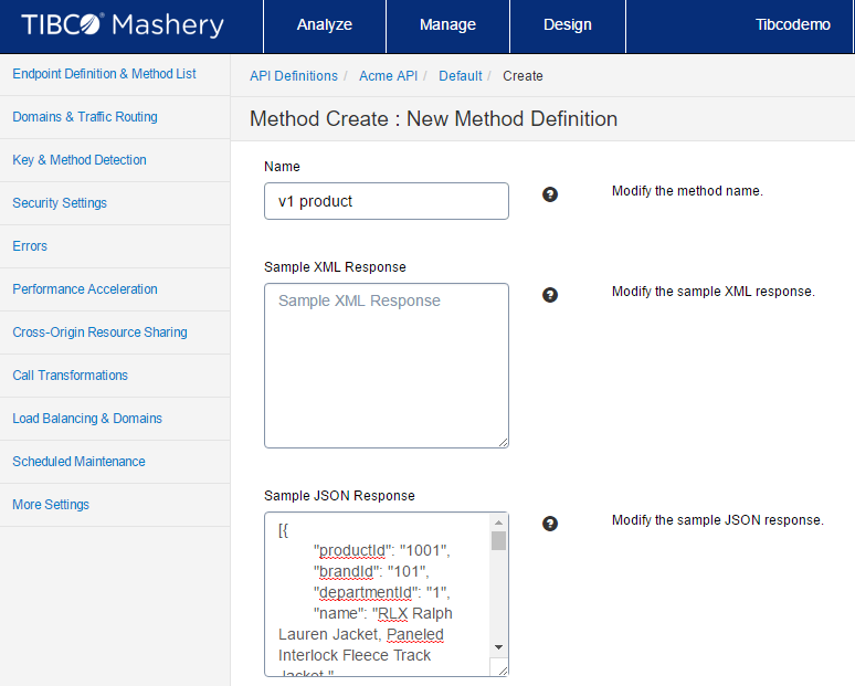 Picture of TIBCO Mashery tools.
