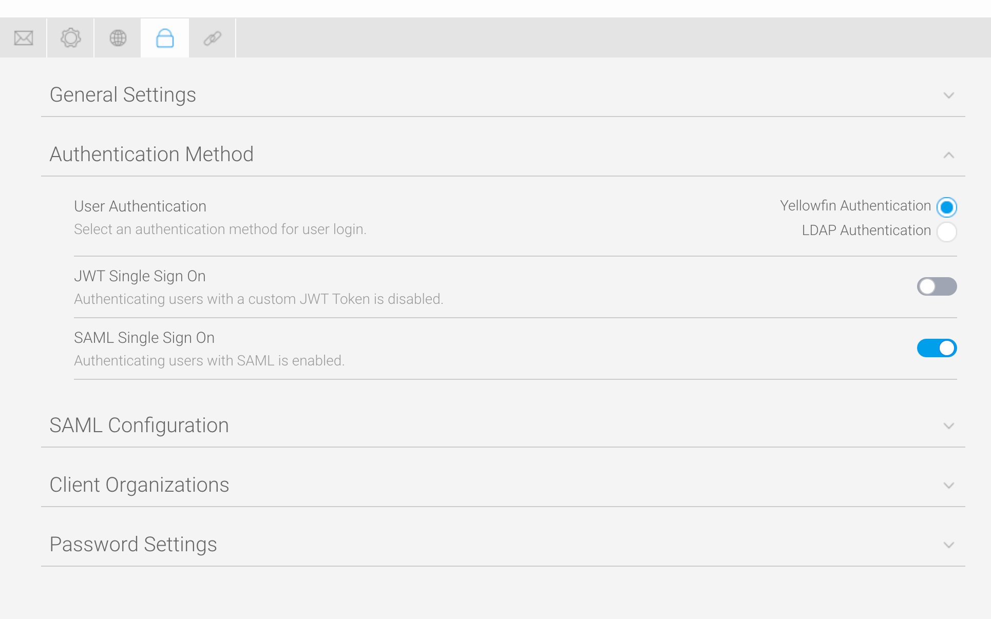 Picture of Yellowfin SAML Bridge tools.