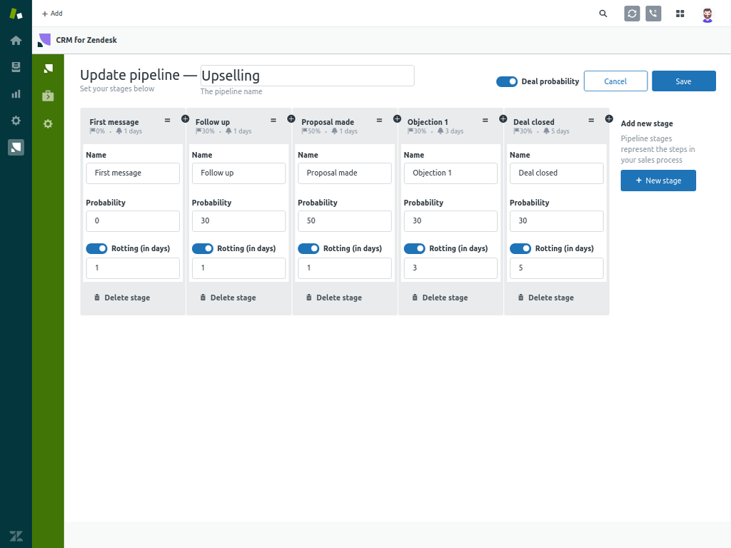 Zendesk CRM in action