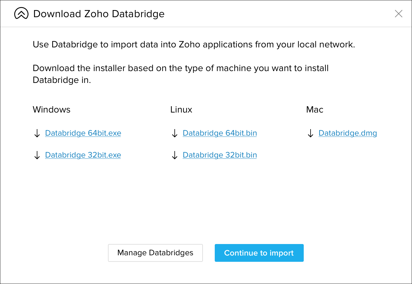 Zoho Databridge in action